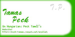 tamas peck business card